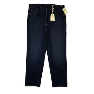 Good American Women Size 18 Blue Good Classic Slim Straight High Rise Denim Jean